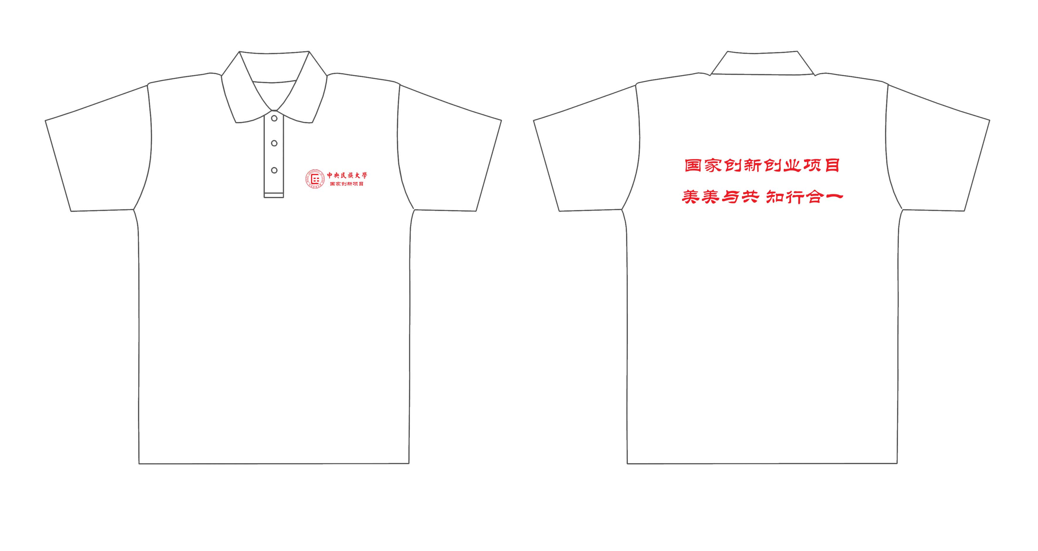 中央民族大学国家创新项目文化衫