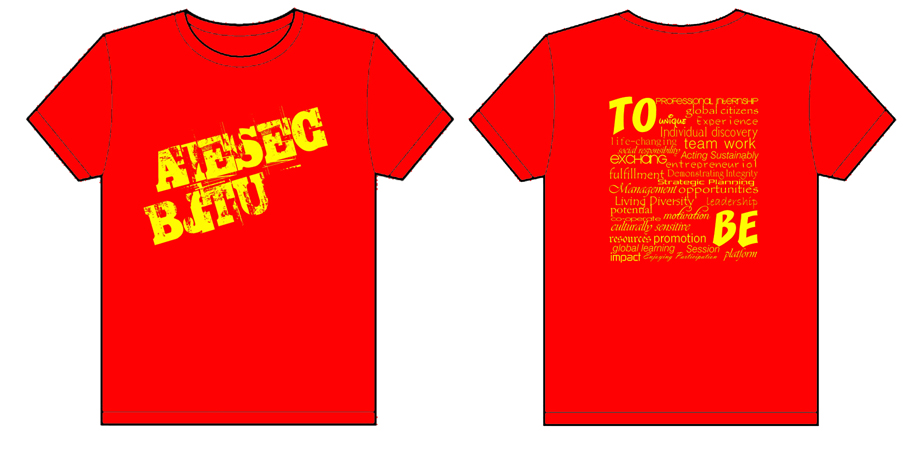 北京交通大学【AIESEC BJTU】的文化衫已经做好了