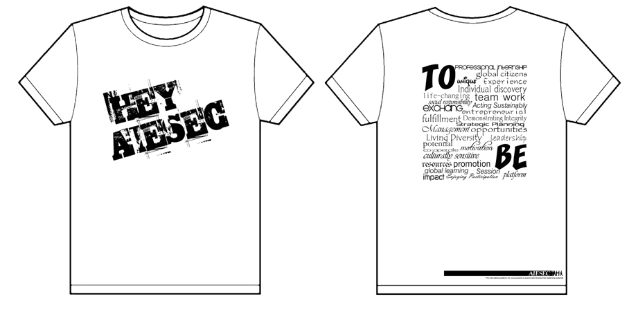 北京交通大学【AIESEC】的文化衫已经做好了