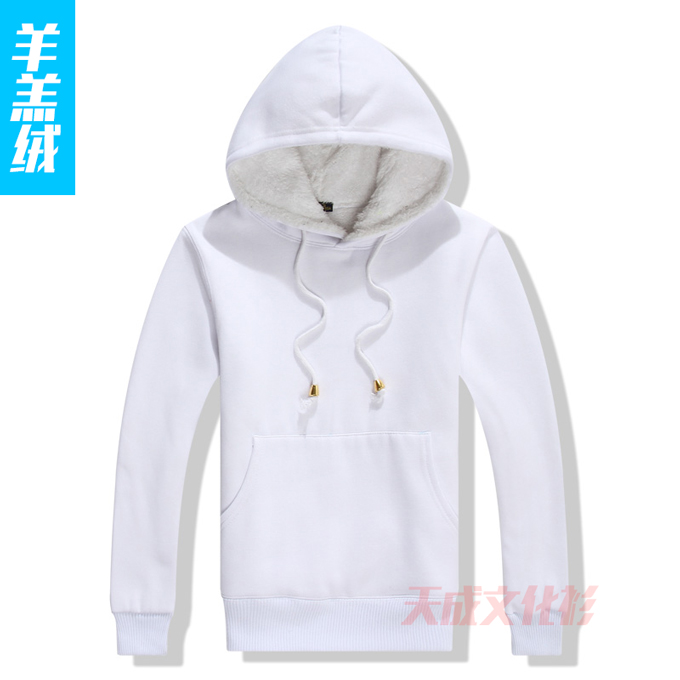 GM-羊羔绒套头卫衣--白色