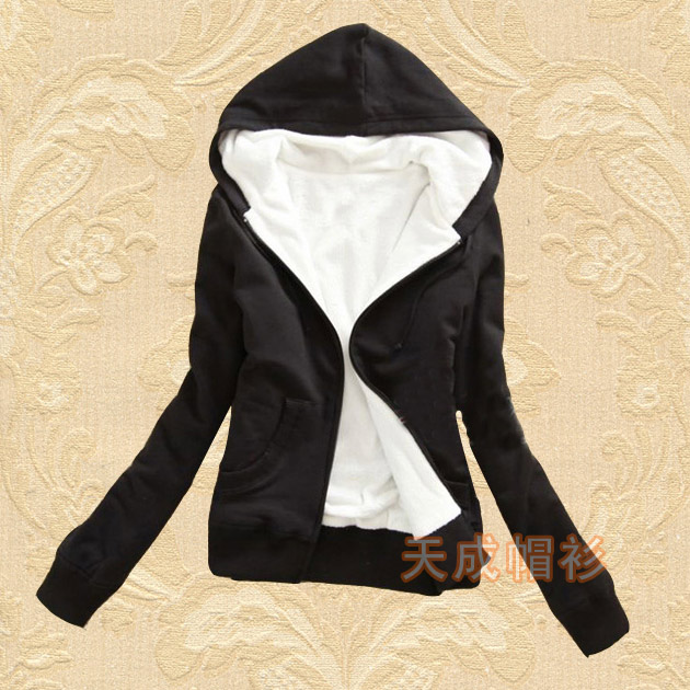 拉绒加厚帽衫卫衣--黑色 天成帽衫制作 班服定制